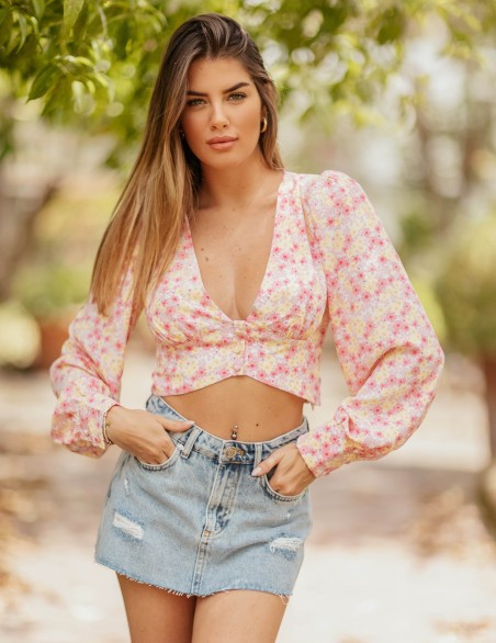 GLAMOROUS CAMICIA  CROP...