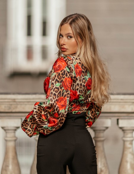 S♯IT CAMICIA  BLUSA RED ROSE
