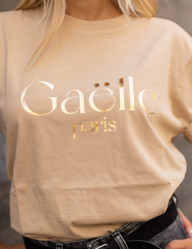 GAELLE TSHIRT  LOGO GOLD
