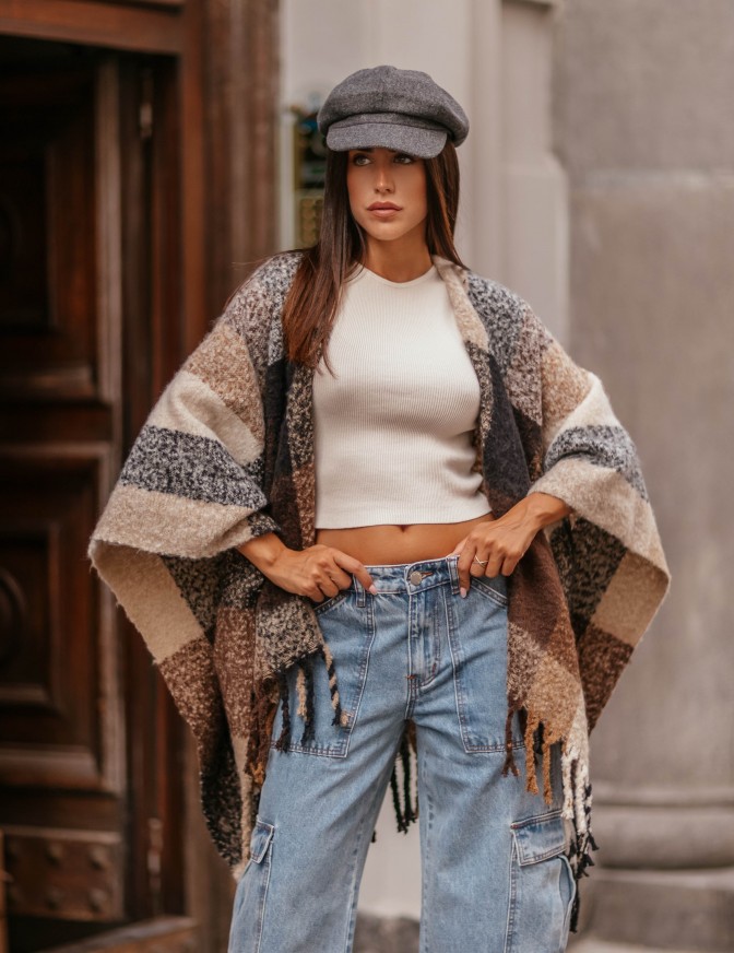 ONLY CARDIGAN  PONCHO FRANGE