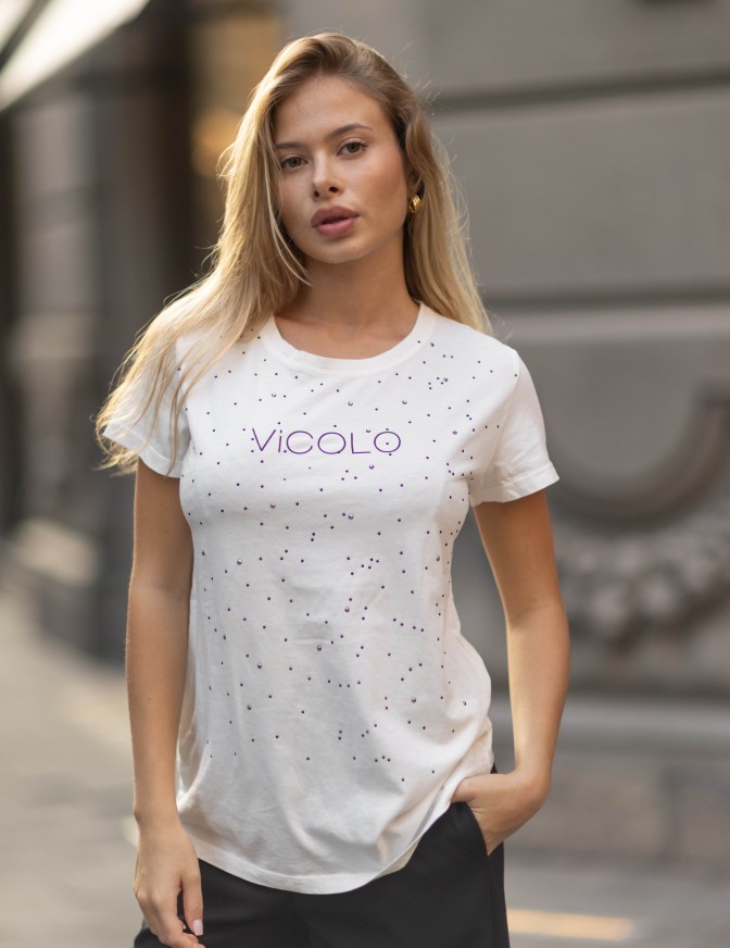 VICOLO TSHIRT  STRASS