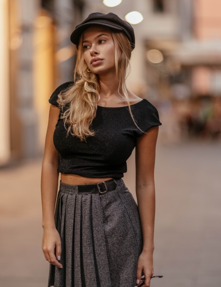 VICOLO TOP  CROP LUREX