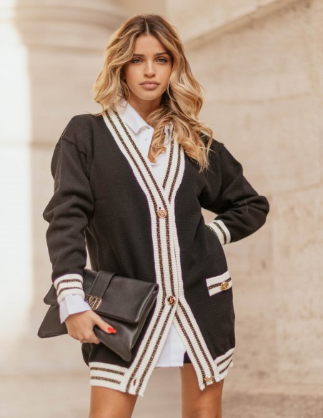 GAVROCHE CARDIGAN  BICOLOR