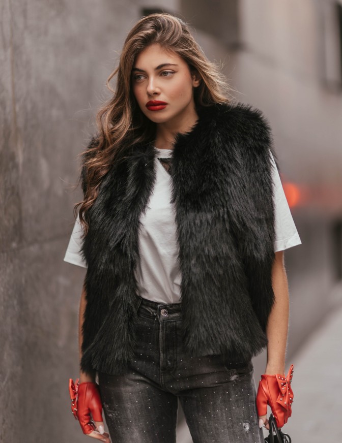 VICOLO GILET  ECOPELLICCIA