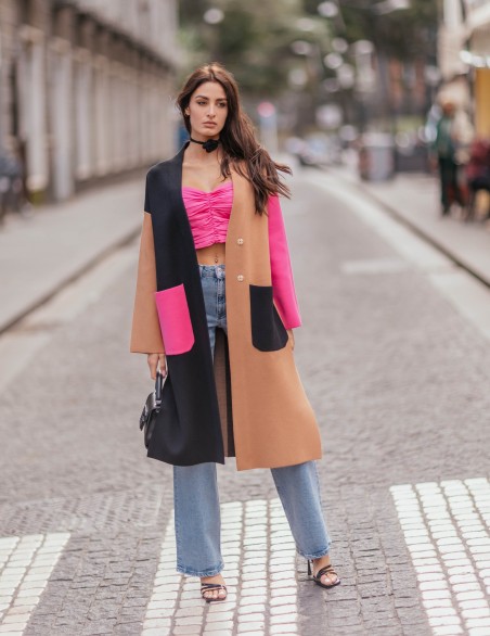 VICOLO CAPPOTTO  COLOR BLOCK