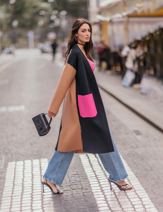 VICOLO CAPPOTTO  COLOR BLOCK