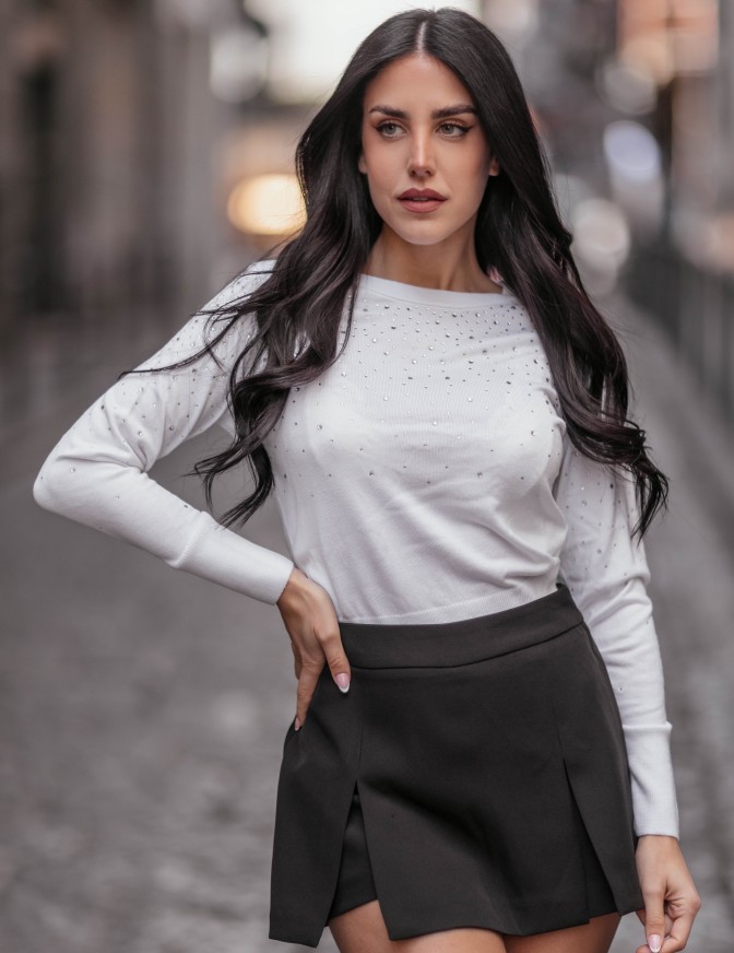 ONLY MAGLIA  SOTTILE STRASS