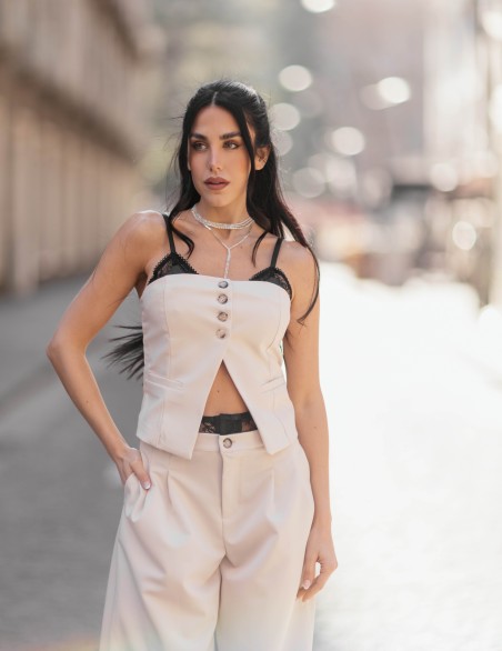 VICOLO TOP  BRETELLA PIZZO
