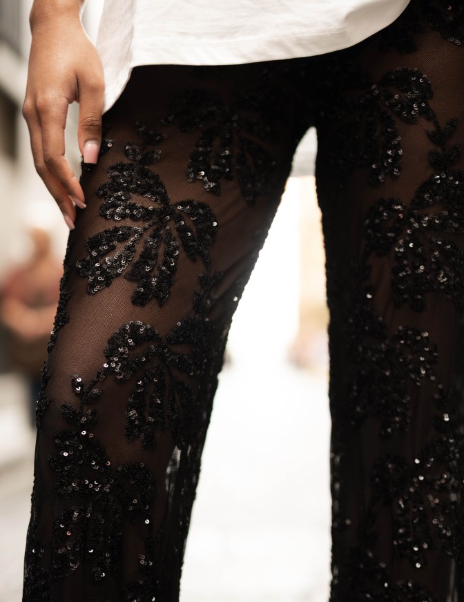 HAVEONE PANTALONI  PAILETTES