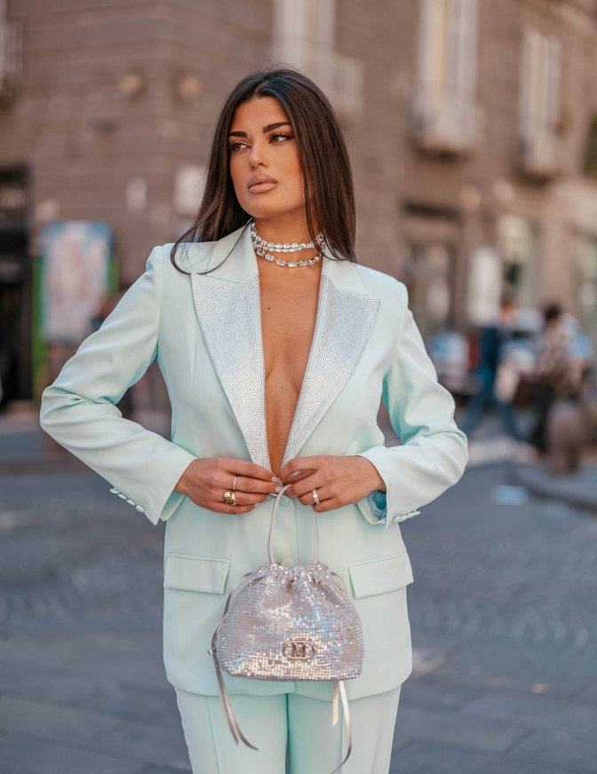 SILENCE GIACCA  OVER STRASS