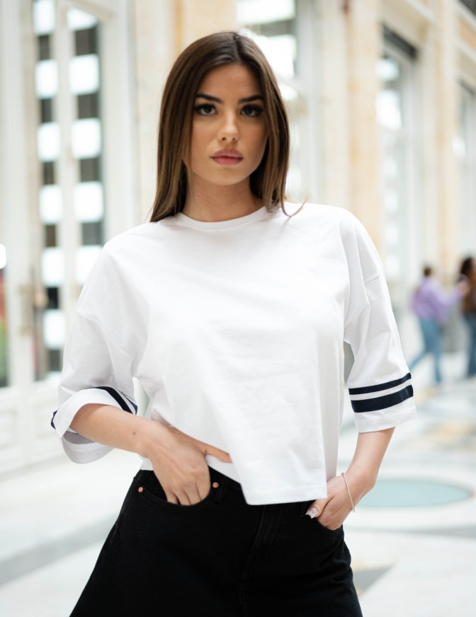 ONLY TSHIRT  CROP MM RIGA