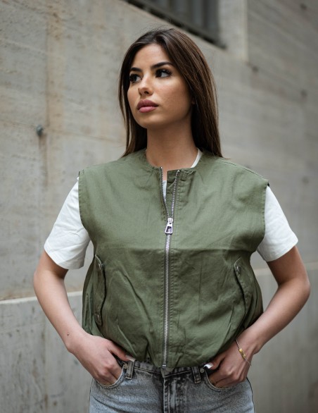 ONLY GILET  CARGO ZIP