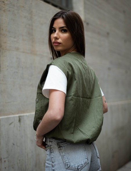 ONLY GILET  CARGO ZIP