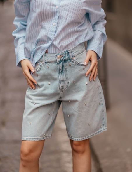 ONLY SHORT  STRASS DNM LONG