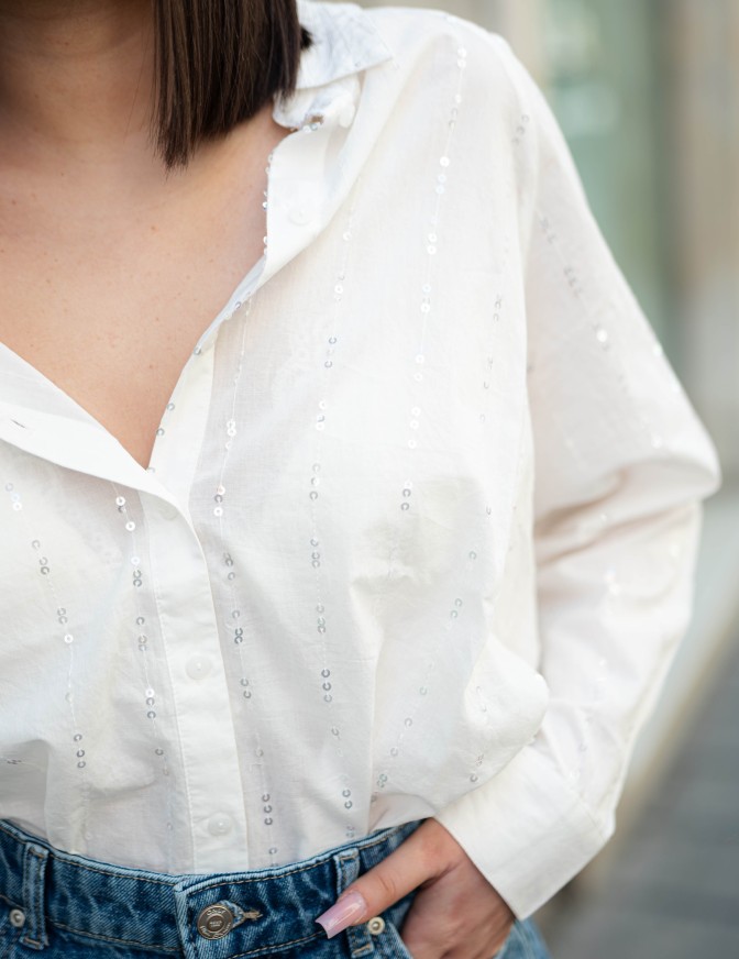 ONLY CAMICIA  MICRO PAILLETTES
