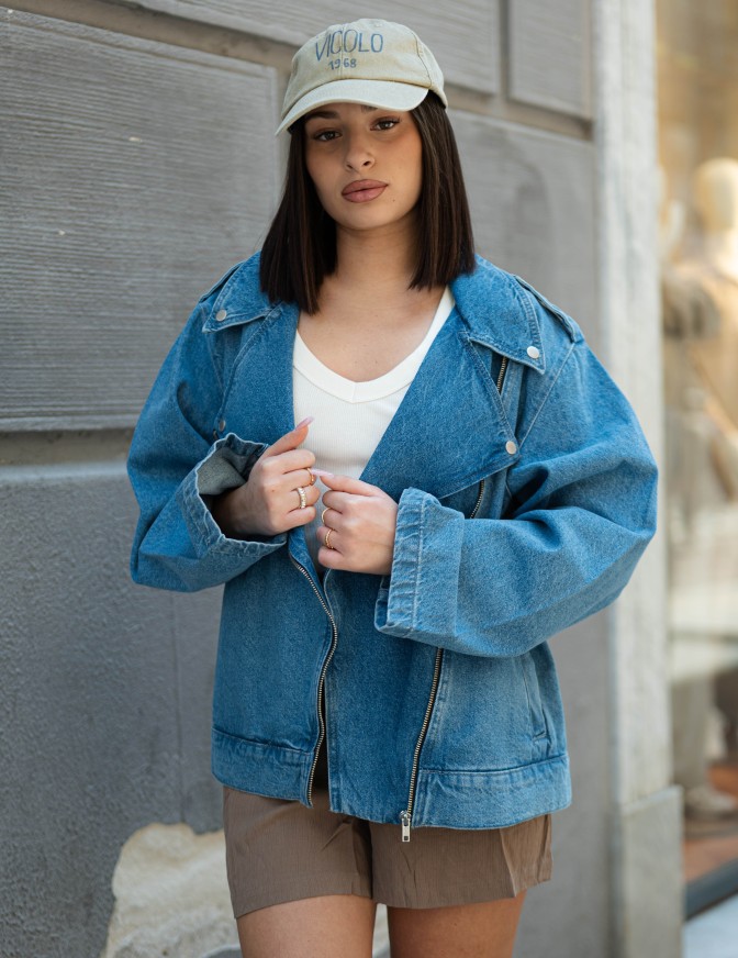 ONLY GIACCA  DENIM OVER BIKER