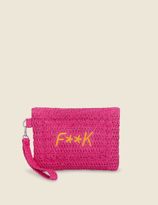 F**K BORSA SMALL MINI PAGLIA