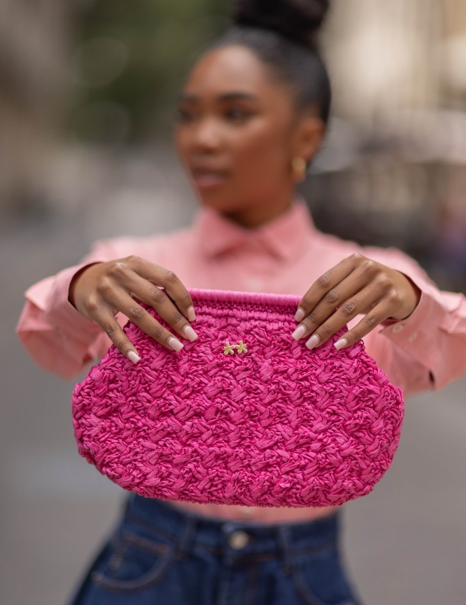 F**K BORSA SMALL PAGLIA 