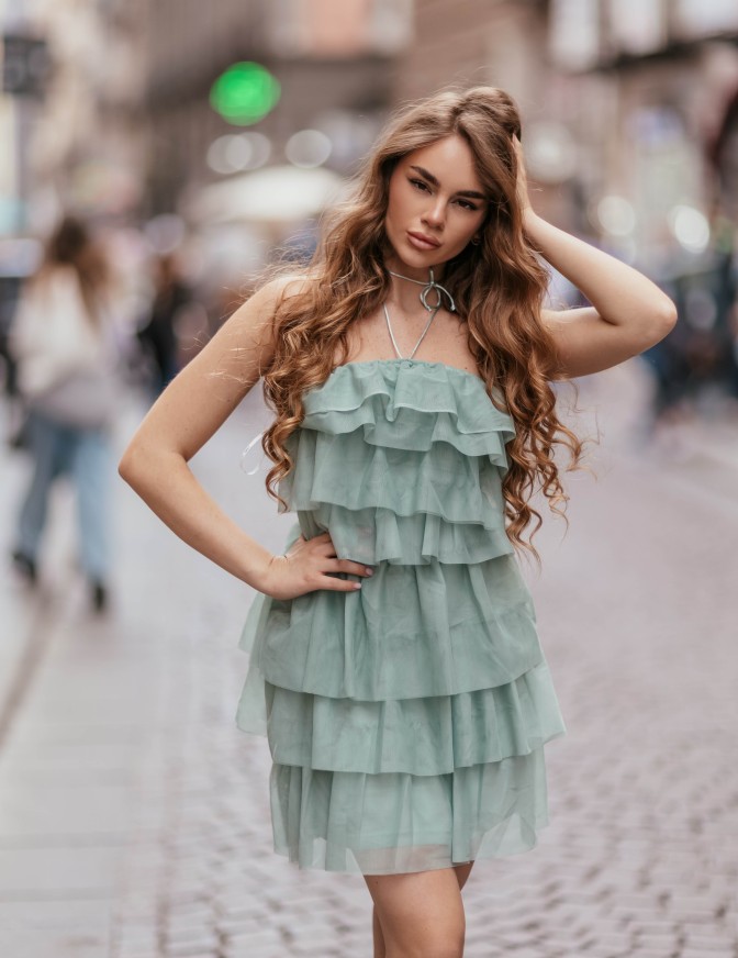ONLY ABITO CORTO BALZE TULLE