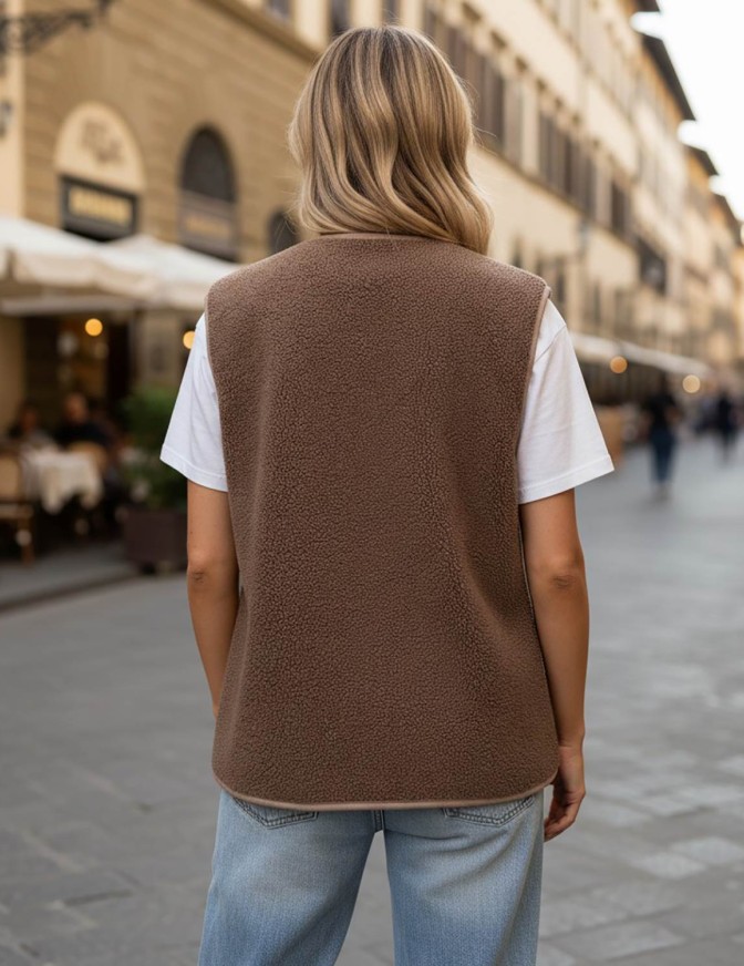 VICOLO GILET BOUCLÈ DOLLY