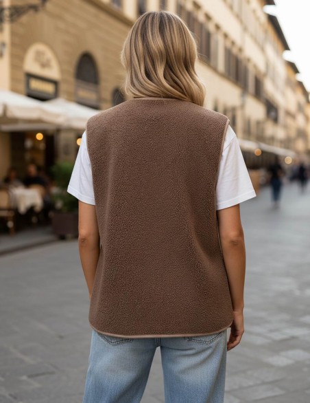 VICOLO GILET BOUCLÈ DOLLY