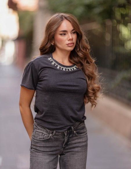 ONLY TSHIRT  COLLANA STRASS