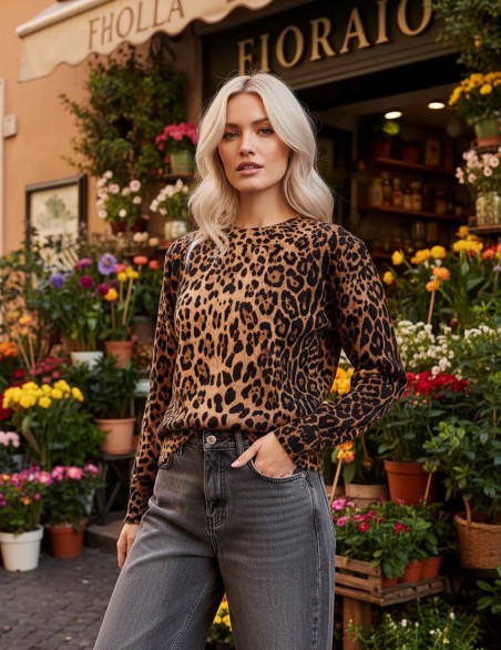 VICOLO MAGLIA  ANIMALIER