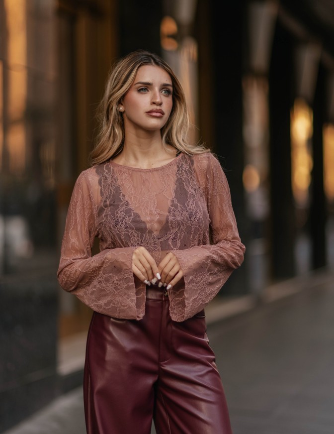 YOU DECIDE BLUSA PIZZO