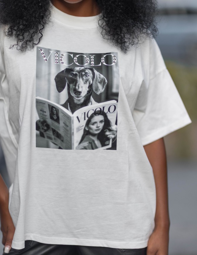 VICOLO TSHIRT  DOG BORCHIE